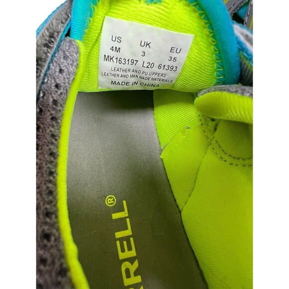 Merrell Hydro‎ Quench Water Sandals Kids Size 4M Gray Blue Yellow NWT Summer - Picture 9 of 10
